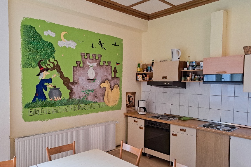 Neues Wandbild 2024 Küche Campinghotel Eulenburg