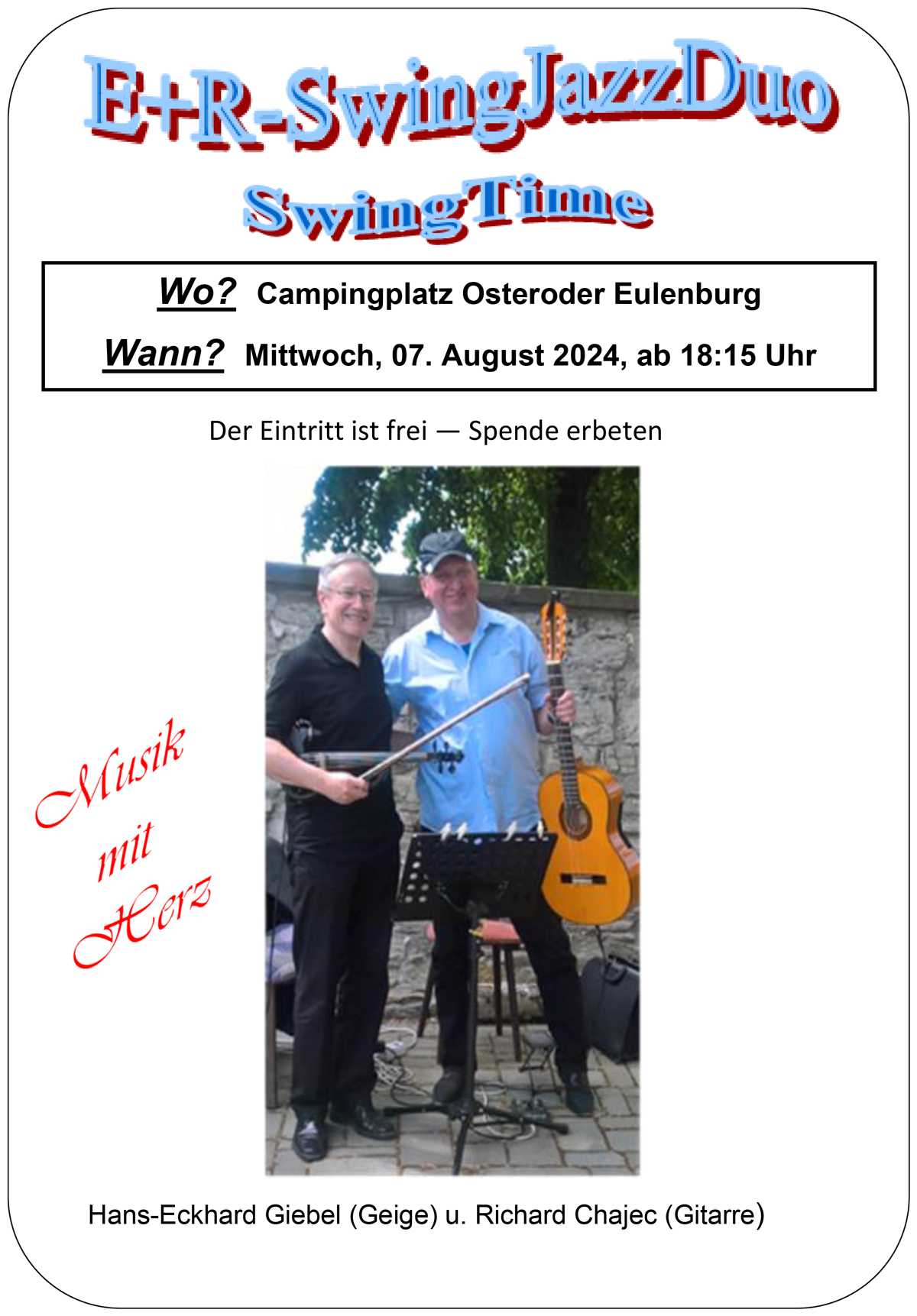 E+R JazzDuo auf dem Campingplatz Eulenburg